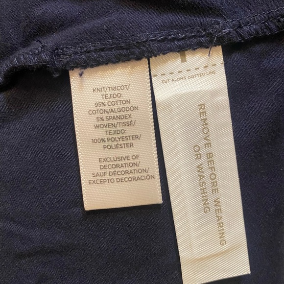 LOFT Navy Blue Lace Detail Mini Dress - Picture 6 of 6